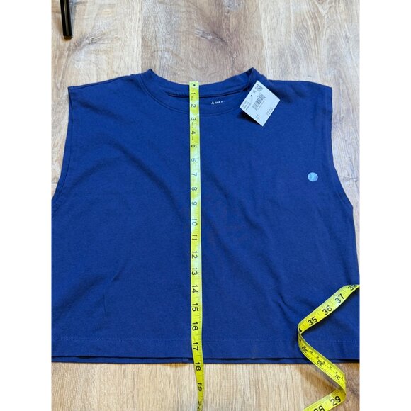 American Eagle Womens Navy Sleeveless Boxy Crop‎ Top S NWT - Picture 3 of 6